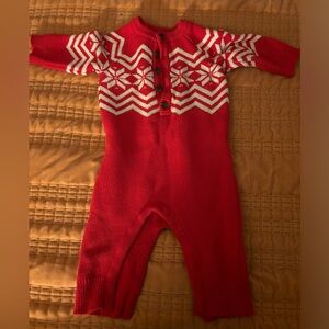 Hanna Andersson Knit Snowflake Romper